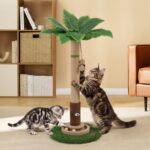 Woochpet Cat Scratching Post 35 Tall Cat Scratcher Tree Tower Scratching Posts for Indoor Cats with Cat Toy Mouse Hole and Interactive Wooden Ball for Kittens Adults Cats