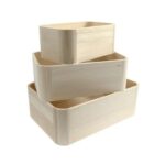 Wooden Deco Storage Set – 3 Pieces – Natural