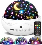 Wootoyz Sensory Lights, 3 Films Baby Night Light Projector New Baby Gifts Essentials for Newborn Sensory Toys for Autism Shower Gifts 1st Birthday Gifts for Girls Boys Toys 0-6 Months Toddler Toy
