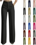 Work Trousers,Wrinkle Free Trousers Women,Wide Leg Pants Business Casual