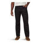 Wrangler Authentics Mens 5-Pocket Relaxed Jeans, Black, 40W X 34L