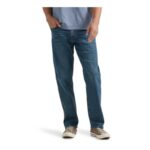 Wrangler Authentics Mens Comfort-Flex Waist Relaxed Fit Jeans Smoke 48W/32L