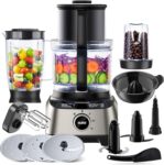 YASHE 1300W 11-in-1 Food Processor, 2.5L Bowl & 1.5L Blender