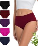 YESWEL Underwear Women Bamboo Knickers for Ladies Multipack, High Waist Briefs with Tummy Support, Pants Full Coverage Panties(5 Pack, S-3XL)