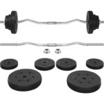 Yaheetech 20KG Adjustable Barbell Weight Set Strength Training