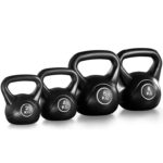 Yaheetech 4pcs Kettlebell Set 2-8kg, with HDPE Coating, Black