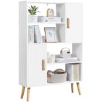 Yaheetech Storage Cabinet with Legs, Wooden Bookcase – Prime Exclusive