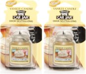 Yankee Candle Car Jar Ultimate Air Freshener Vanilla Cupcake Lasts up to 4 Weeks (Pack of 2)