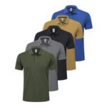 ZENGVEE Mens Polo Shirts – 5 Pack, Short Sleeve
