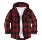 ZITY Mens Hooded Plaid Flannel Shirt – M-3XL