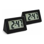 ZYCEHO 2-Pack Small Digital Clock, Battery-Operated, Silent LCD Display