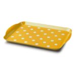 Zeal G201M Melamine Dotty Design Serving Tray (30x21cm), Mustard