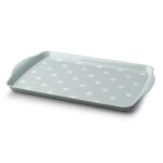 Zeal G203G Melamine Dotty Serving Design Tray (38x24cm) Sage Green/Lime/Grey