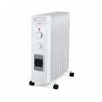 Zeni 11-Fin Oil Radiator Fan Heater, 3 Modes, 4 Wheels