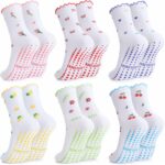 Zuimei 6 Pairs Pilates Socks Women Non Slip Reformer Yoga Grip Socks
