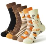 Zuimei Halloween Socks, Autumn Novelty Crew Socks, 5 Pairs (2 Styles), One Size – Sold by Onlkeow / FBA
