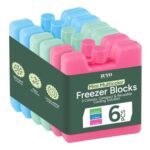 Zuvo Freezer Blocks 6-Pack Reusable Ice Packs for Lunch Boxes