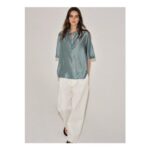 Zw Collection Flowing Short Sleeve Blouse
