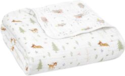 aden anais Essentials Cotton Muslin Blanket – Disney Bambi Forest