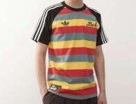 adidas Football Jamaica Bob Marley OG T-shirt in Red Yellow & Green, size XS-S w/code