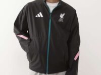 adidas Football Liverpool 25/26 anthem jacket in black – Size M, w/code