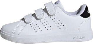 adidas Kids Advantage Base 2.0 Shoes – Cloud White/Core Black, UK 12.5 Child