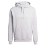 adidas Mens Entrada26 Hoodie, Team Light Grey/White, L Tall