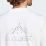adidas Mens Terrex Mountain Graphic T-Shirt – White, Size S