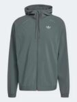 adidas Originals Mens Tech Trefoil Essentials Hooded Full Zip Track Top – Grey (Sizes S – 2XL)