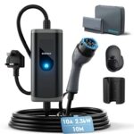 bokman EV Charger Type 2 to 3 Pin Plug 2.3kW 10Mtr – Sold by AdvancedTech Innovation / FBA – Prime Exclusive