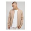 boohooMAN Regular Fit Smart Knitted Bomber Jacket