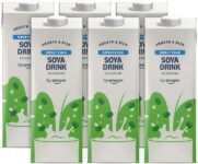 by Amazon Sweetened Soya Drink, 6 x 1L, Vegan, with added vitamins