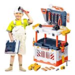 deAO Kids Tool Set with Foldable Workbench, 90 PCS