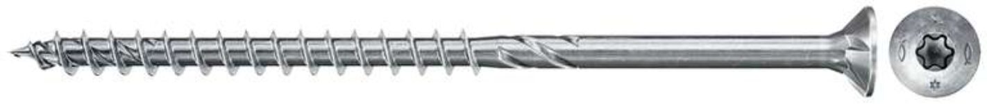 fischer Power-Fast II Chipboard Screws 6.0 x 80mm Countersunk (Pack of 100)
