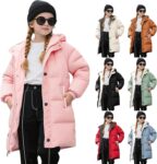 puffer coatS girls with hood Long Winter Toddler Kids Warm Puffer Jacket