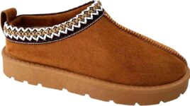 sole london Womens Warm Faux Fur Lined Slip-On Slippers Shoe Boots
