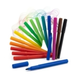 10 Fine Tip Fibre Colouring Pens Pack Smooth Fine Line Colour Markers