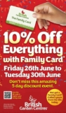 10% Off With A Family Card All Weekend