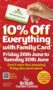 10% Off With A Family Card All Weekend