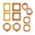 10-Pack Antique Gold Mini Photo Frames for Wall Hanging