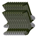 10 Pairs Mens Military Green Cotton Thickened Crew Socks