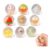 10 Pcs Coconut and Fruit Squishies, 2cm Transparent Stress Balls