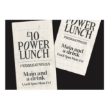 £10 Power Lunch – One Main and One Drink from the Lunch Menu for £10.