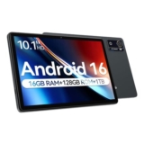 10.1 Inch Android Tablet, 16GB 128GB, 2-in-1 with Keyboard