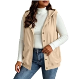 £10.99 at check out Womens Gilet Hooded Body Warmer Sleeveless Jacket with Pockets