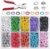 100 Sets Metal Press Studs with Pliers, 400 Pieces Colourful Hollow Sewing Press Studs for Mixing in DIY Craftwork on Clothing (9.5 mm)