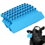 100Pcs Blank Cow Ear Tags TPU Flexible Durable Animal Identification for Cattle, Goats, Sheep & Pigs – Blue