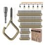 102-Piece Bronze Eye Screw Hooks, 2.2-Inch, Heavy-Duty for Indoor/Outdoor