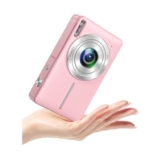 1080P FHD 16X Zoom Compact Digital Camera, 2.5-Inch Screen, Pink