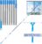 10Ft (3m) Window Cleaning Equipment with Long Handle, Window Cleaning Kit with 35cm Silicone Squeegee and Scrubber for Windows Shower Glass Car RV Glass Cleaning Tools